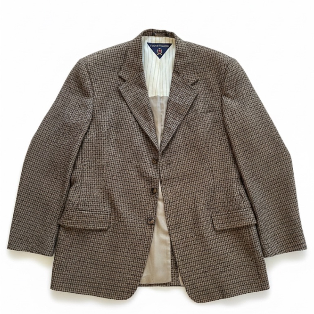 Tommy Hilfiger Brown Checkered Blazer